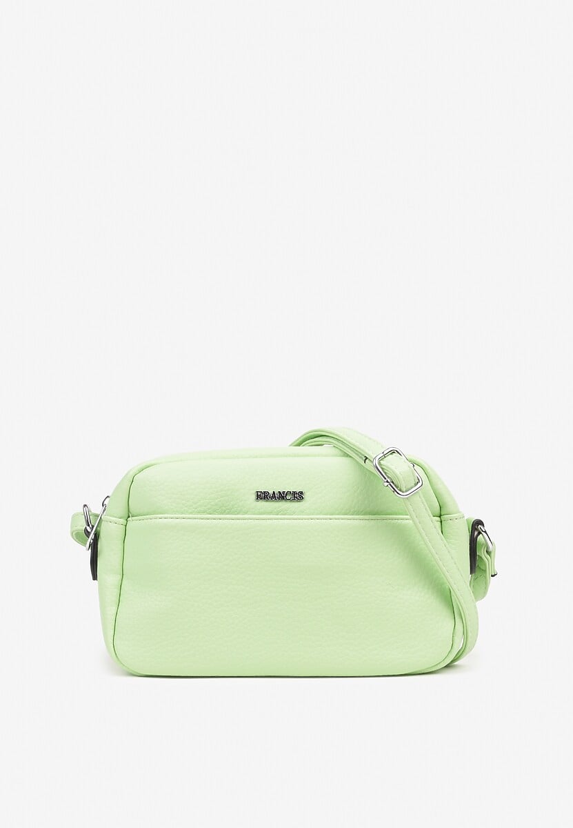 Czarna Torebka Typu Listonoszka o Prostokątnym Kształcie Lirona