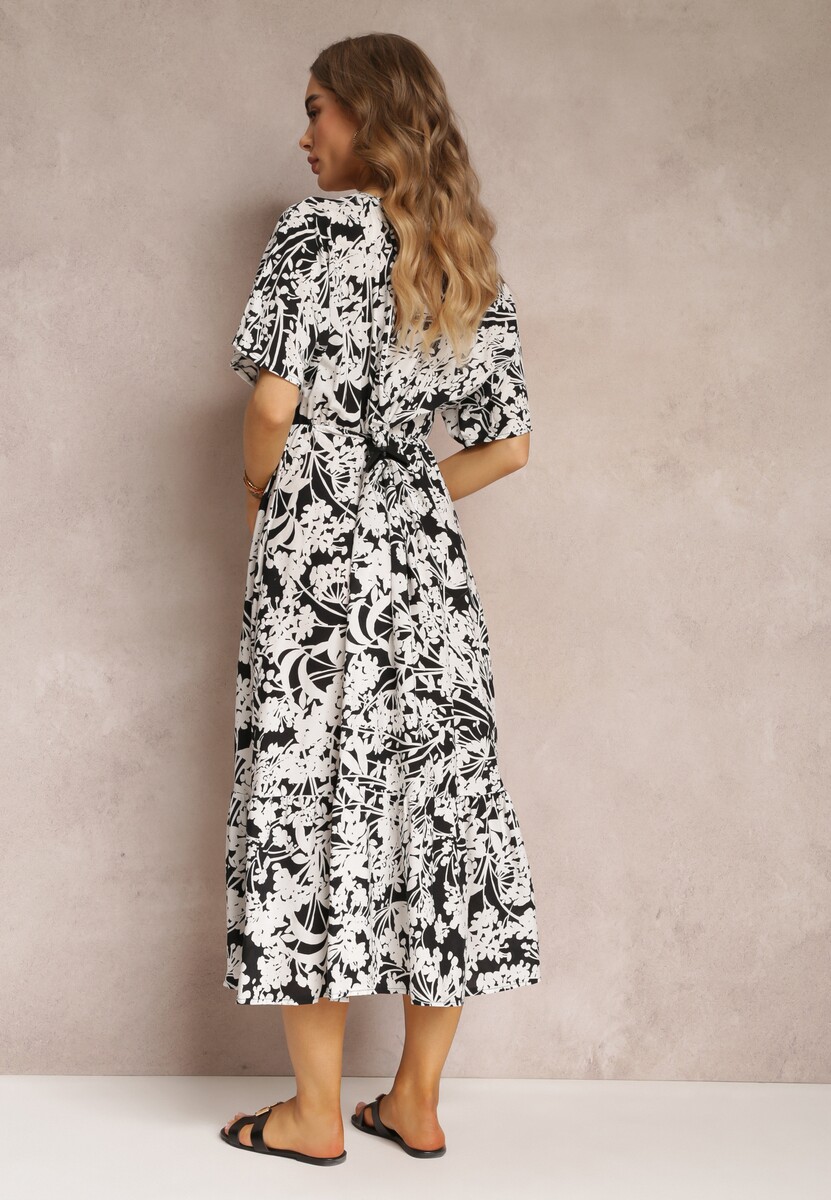Czarno-Biała Sukienka Humina