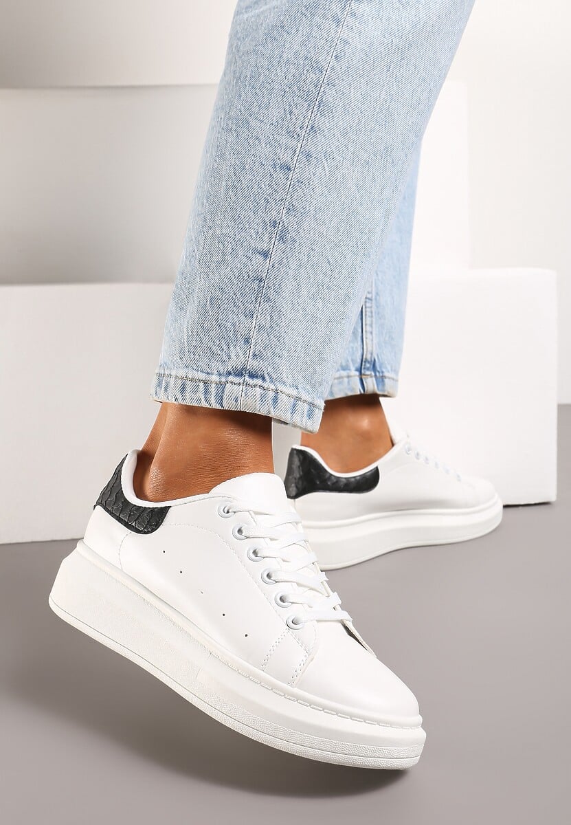 Białe Sneakersy na Niskiej Platformie w Klasycznym Stylu Lucid Dream
