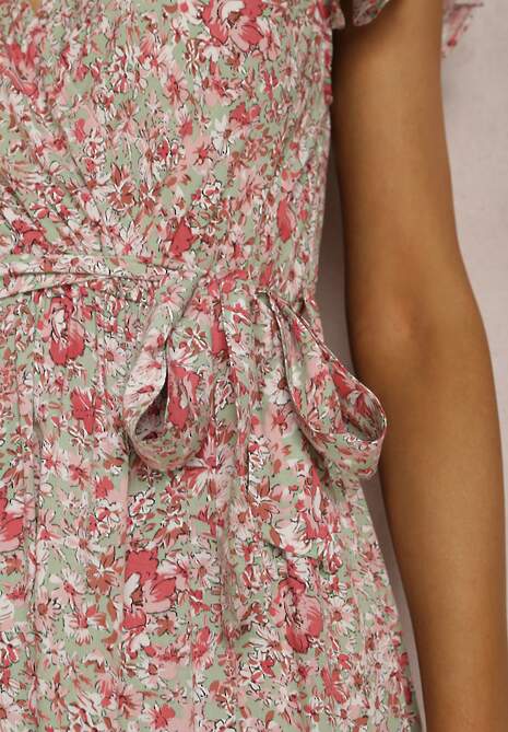 Zielono-Czerwona Sukienka Oreithanassa