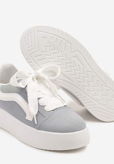 Jasnoniebieskie Sneakersy Kultowe Tenisówki na Grubej Podeszwie Nurisora