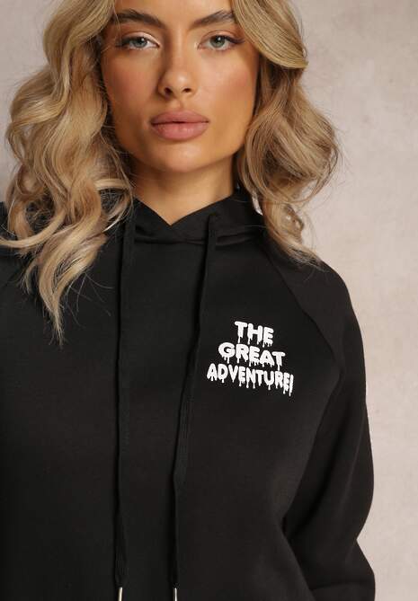 Czarna Wsuwana Bluza z Kapturem Sivame