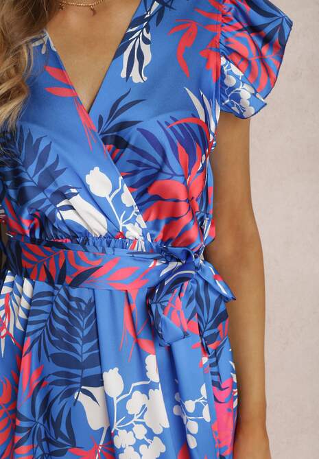 Niebiesko-Czerwona Sukienka Iantharis