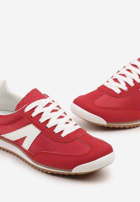 Czerwone Sneakersy z Geometrycznym Wzorem Zoloti