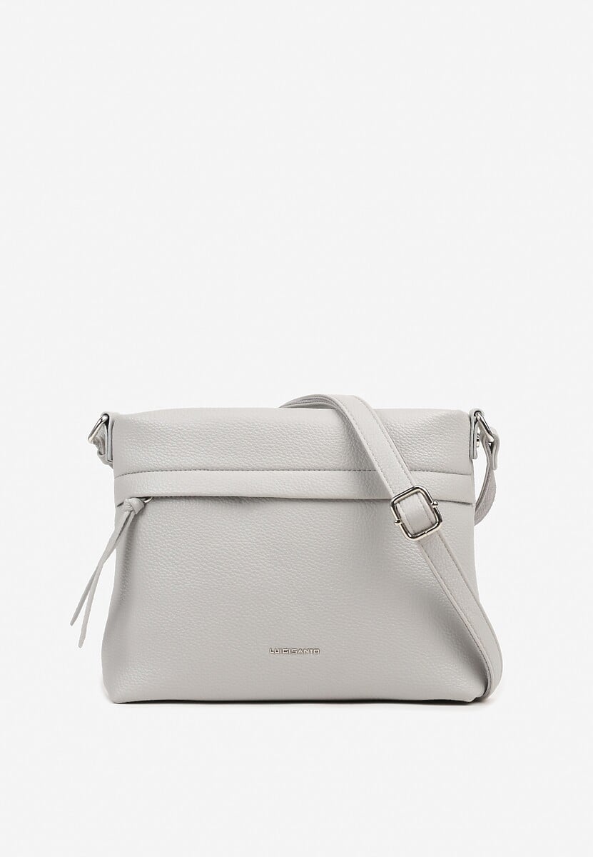 Szara Torebka o Fasonie Prostokątnej Listonoszki Elliriel