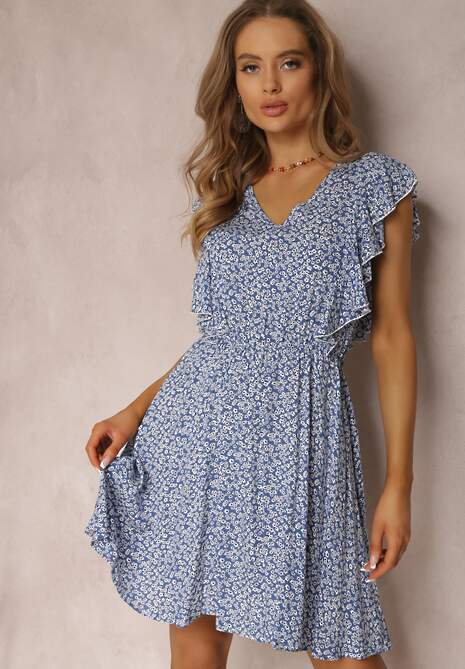 Niebieska Sukienka Phoaeia