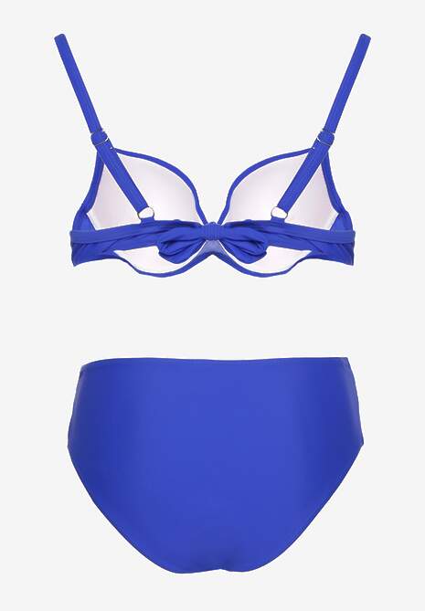 Niebieskie Bikini Majtki Figi i Biustonosz z Cyrkoniami Tenumela