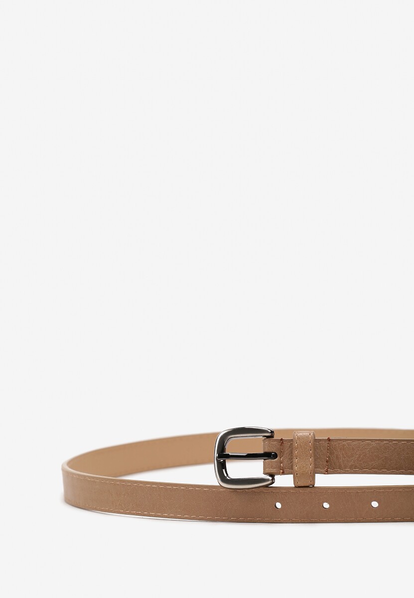 Czarny Pasek Klasyczny z Metaliczną Klamrą Ilainae