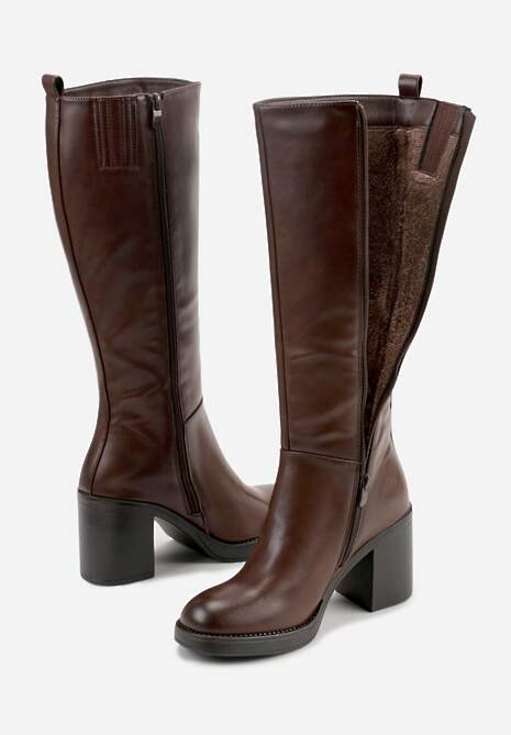 Brązowe Kozaki na Słupku przed Kolano Cindria