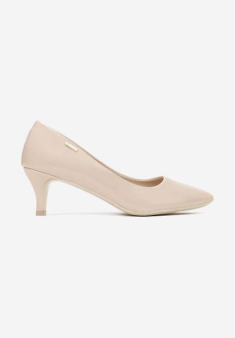 Beżowe Czółenka Ironice