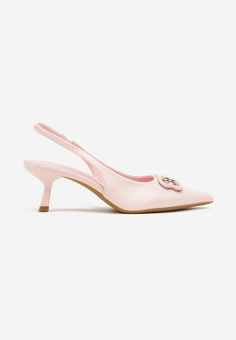 Różowe Sandały na Kaczuszce z Odsłoniętą Piętą Tirreina