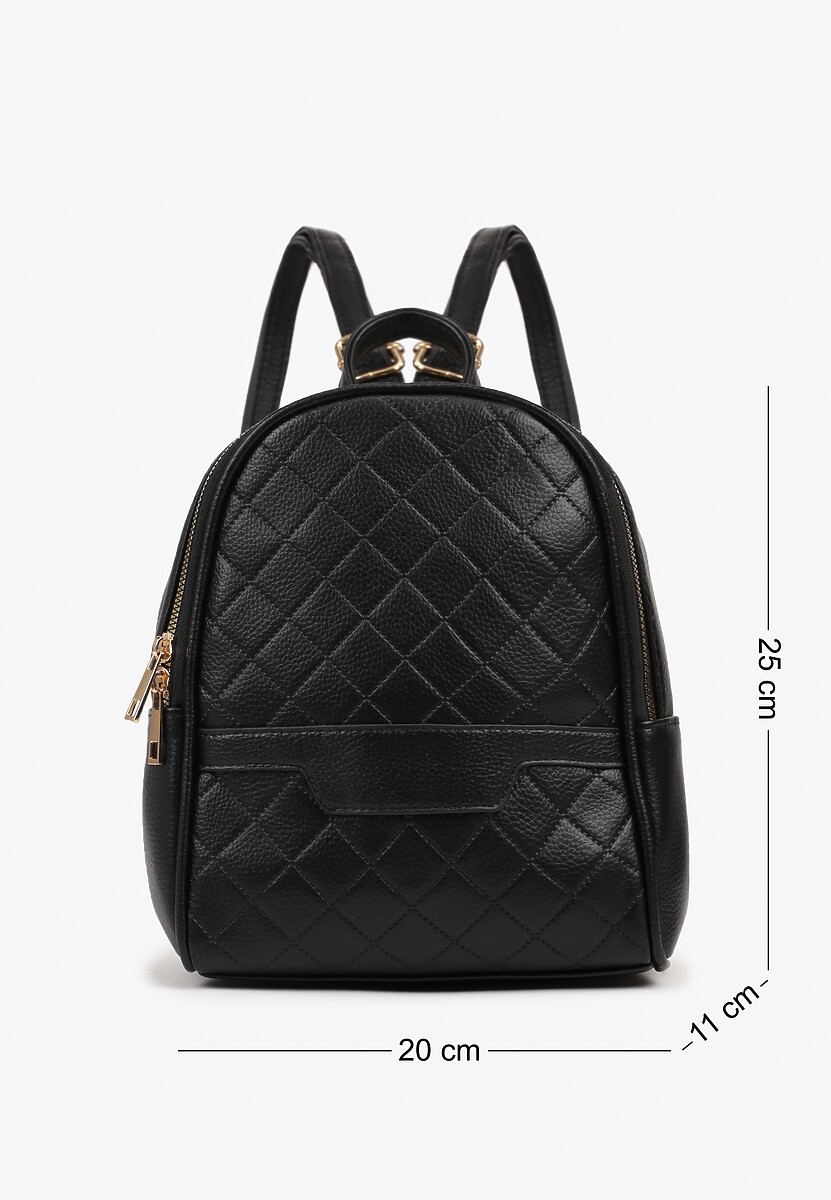 Czarny Plecak Ozdobiony Pikowaniem Banilitia