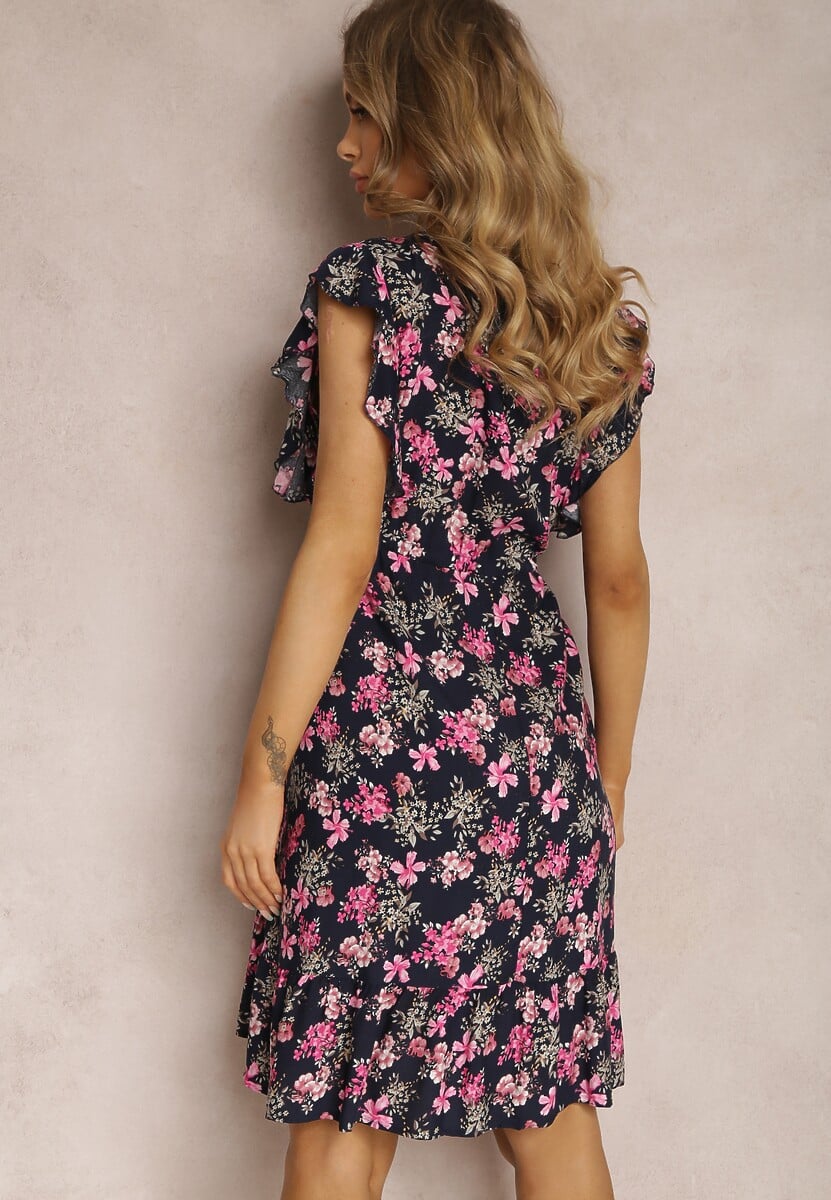 Granatowa Sukienka z Wiskozy Philameia