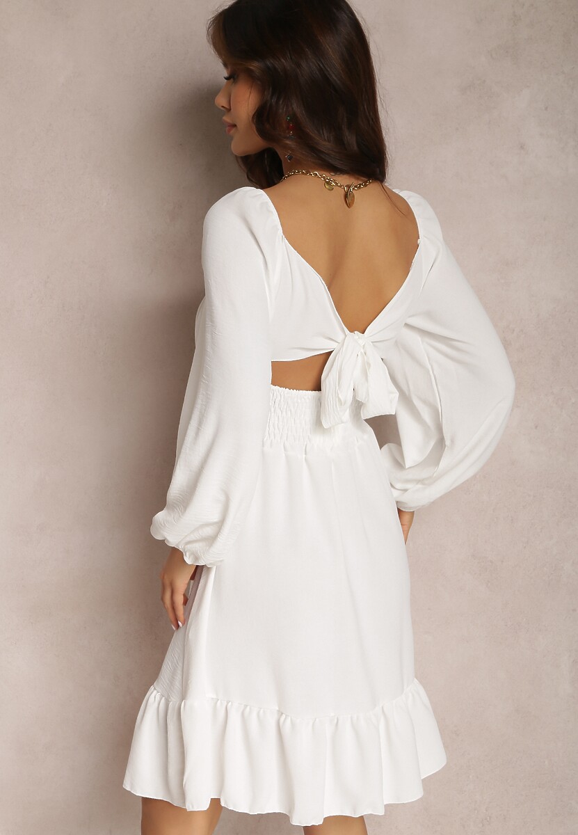 Biała Sukienka Megadia