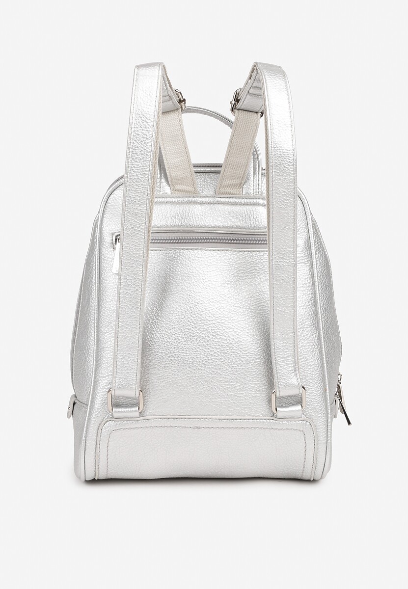Srebrny Plecak Regulowany z SuwakiemClarisia