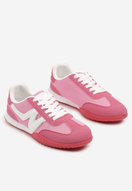 Różowe Sneakersy Klasyczne Tenisówki Istia
