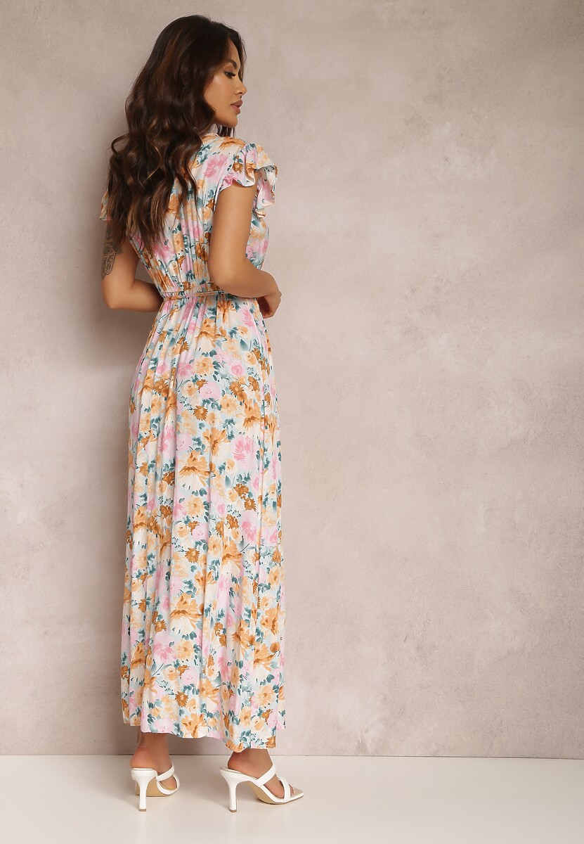 Biało-Miętowa Sukienka Phaedrathe