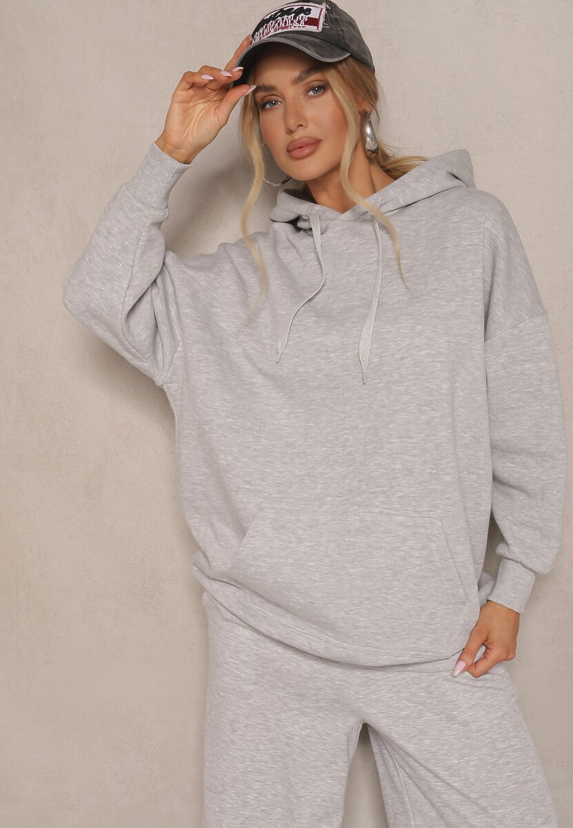 Biała Bluza z Kapturem Foss