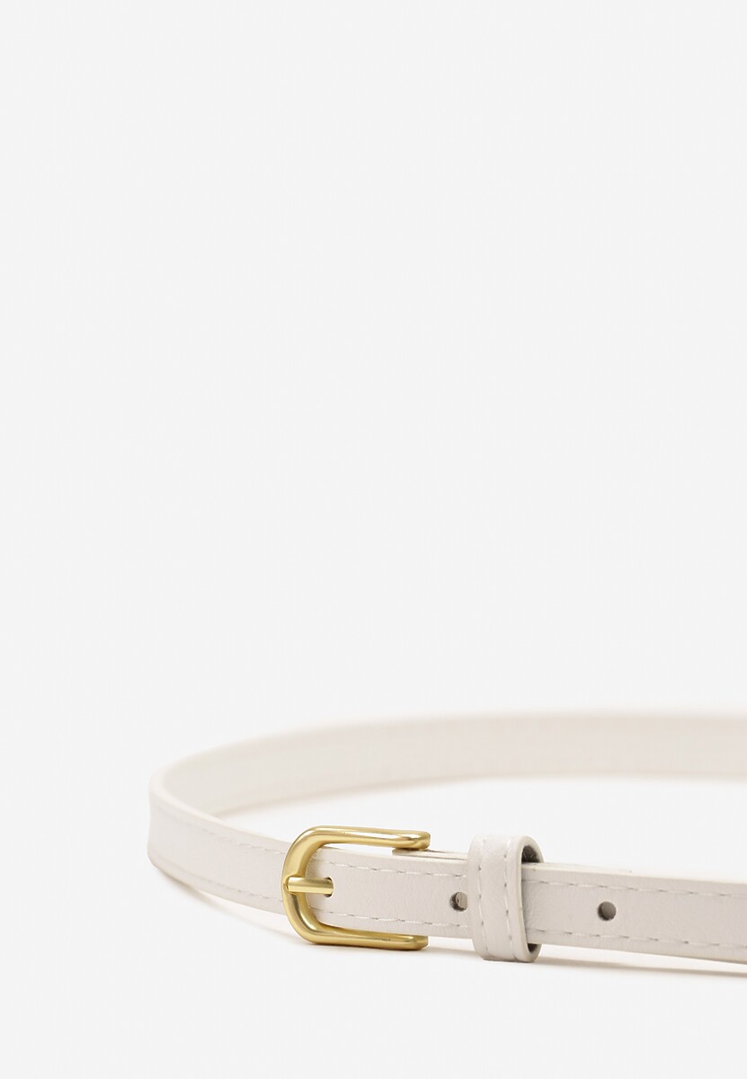 Biały Pasek Ozdobiony Klamrą Reveanna