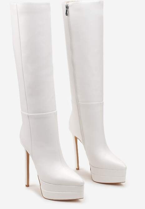 Białe Kozaki przed Kolano na Platformie i Szpilce Hezoppe