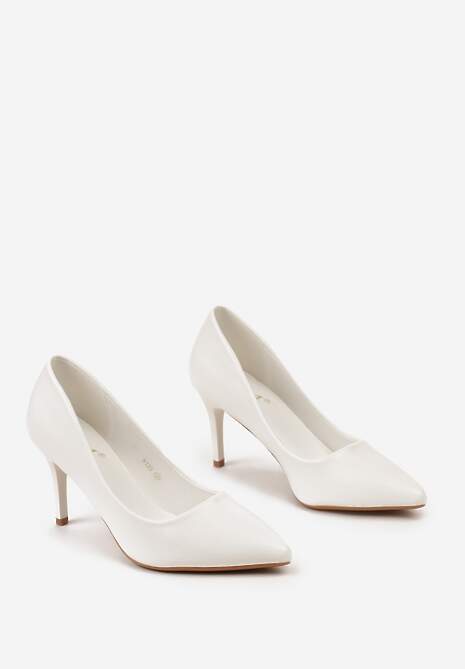 Białe Czółenka z Noskiem w Szpic na Szpilce Noxeria