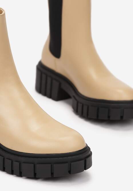 Beżowe Botki Acheis