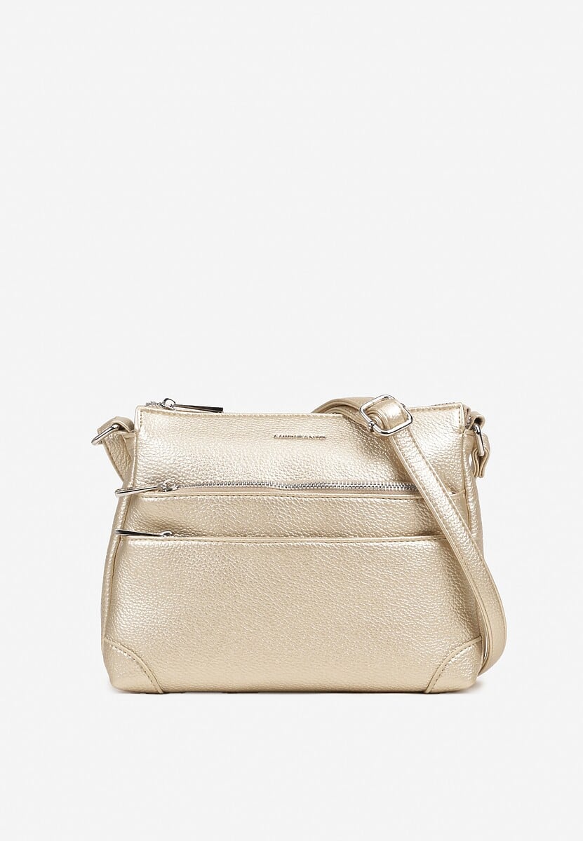 Biała Torebka Listonoszka z Ozdobnymi Suwakami Sonendria