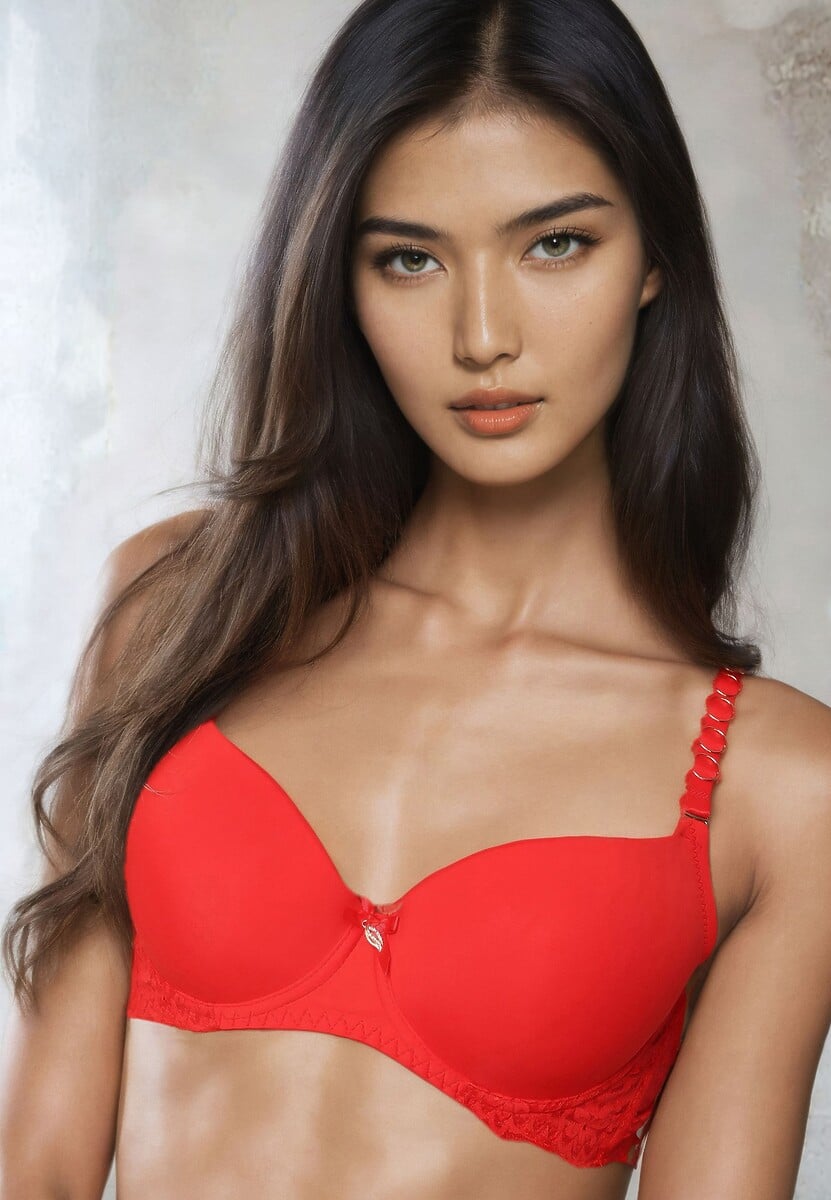 Biały Koronkowy Biustonosz z Usztywnieniem i Odpinanymi Ramiączkami Full Cup Maretta