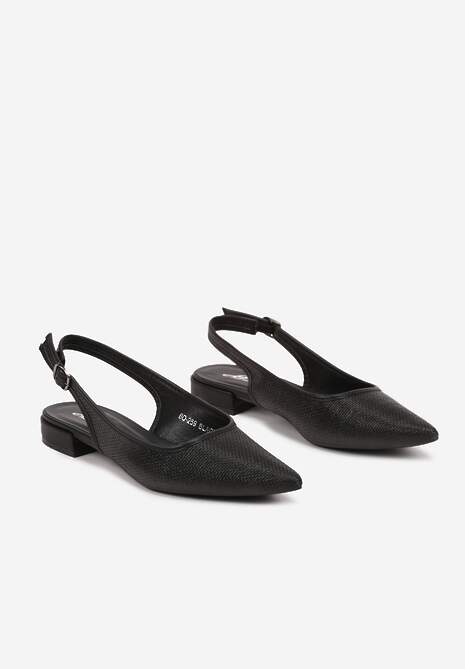 Czarne Sandały Typu Slingback z Plecionki z Rafii Neolavia