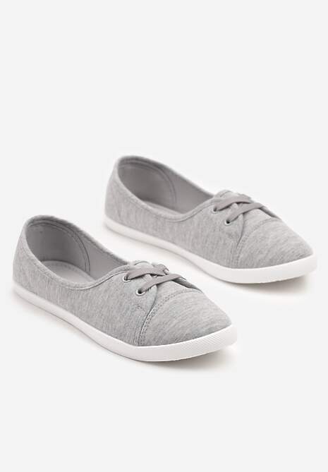 Szare Tenisówki Vices z Drobnym Sznurowaniem Telithia