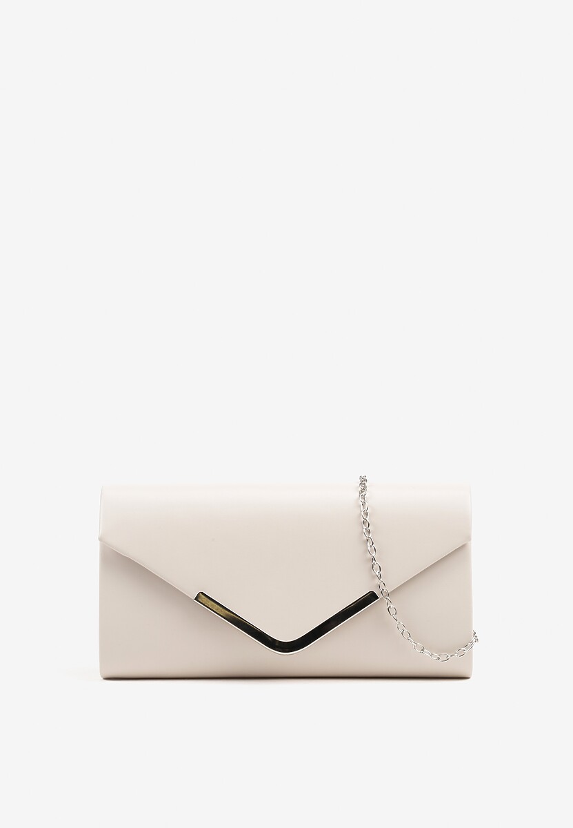 Czarna Torebka Kopertówka z Dodatkowym Łańcuszkiem Zdobiona Aplikacją Fleanna