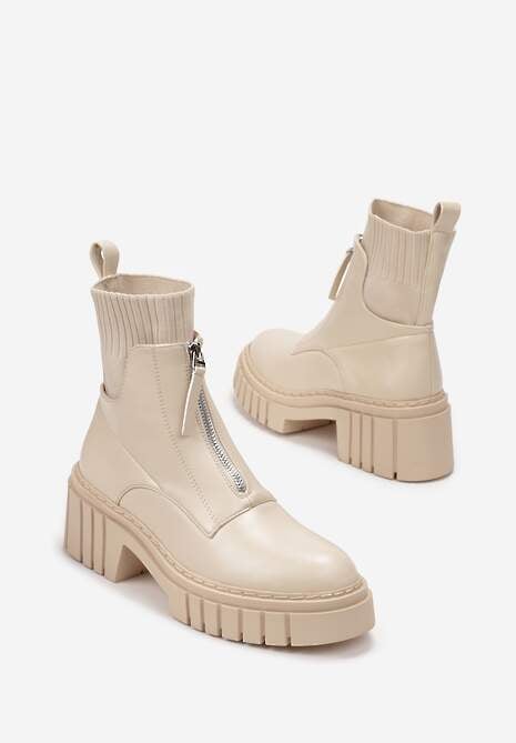 Beżowe Botki Hislop