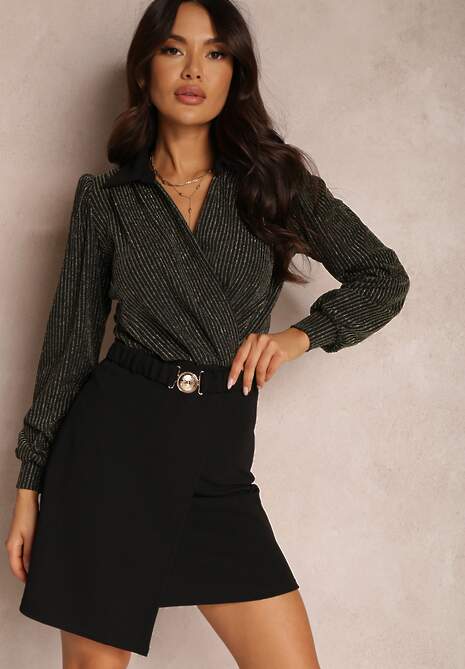 Czarno-Złota Sukienka Roseblossom