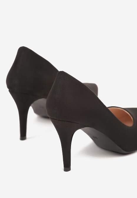 Czarne Czółenka z Noskiem w Szpic Klegelia