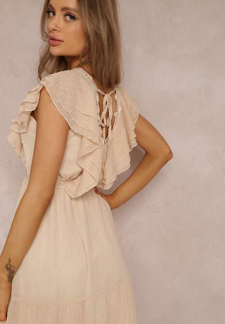 Beżowa Sukienka Iriope