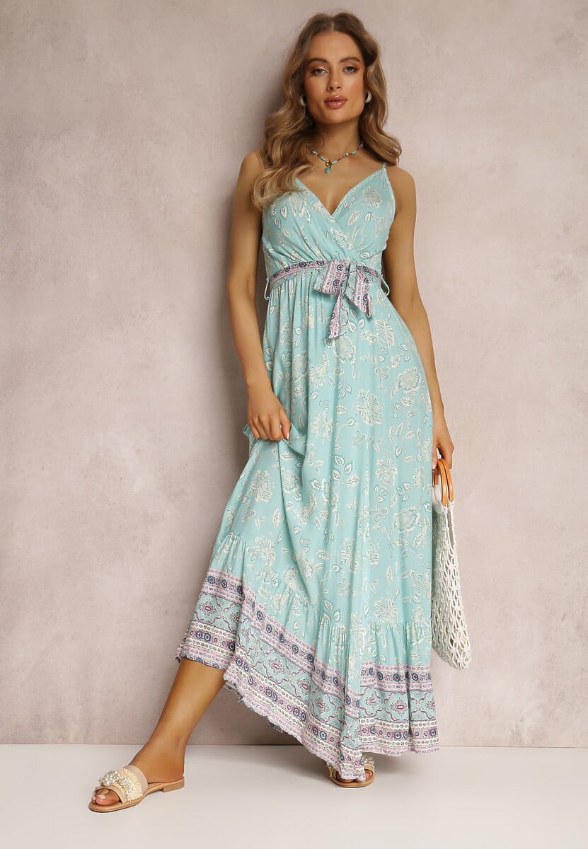 Miętowa Sukienka Zinsey