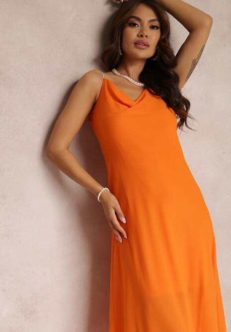 Pomarańczowa Sukienka Diomaris