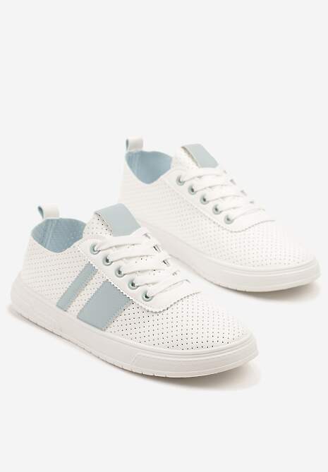 Niebiesko-Białe Tenisówki Ozdobione Paskami Meloti