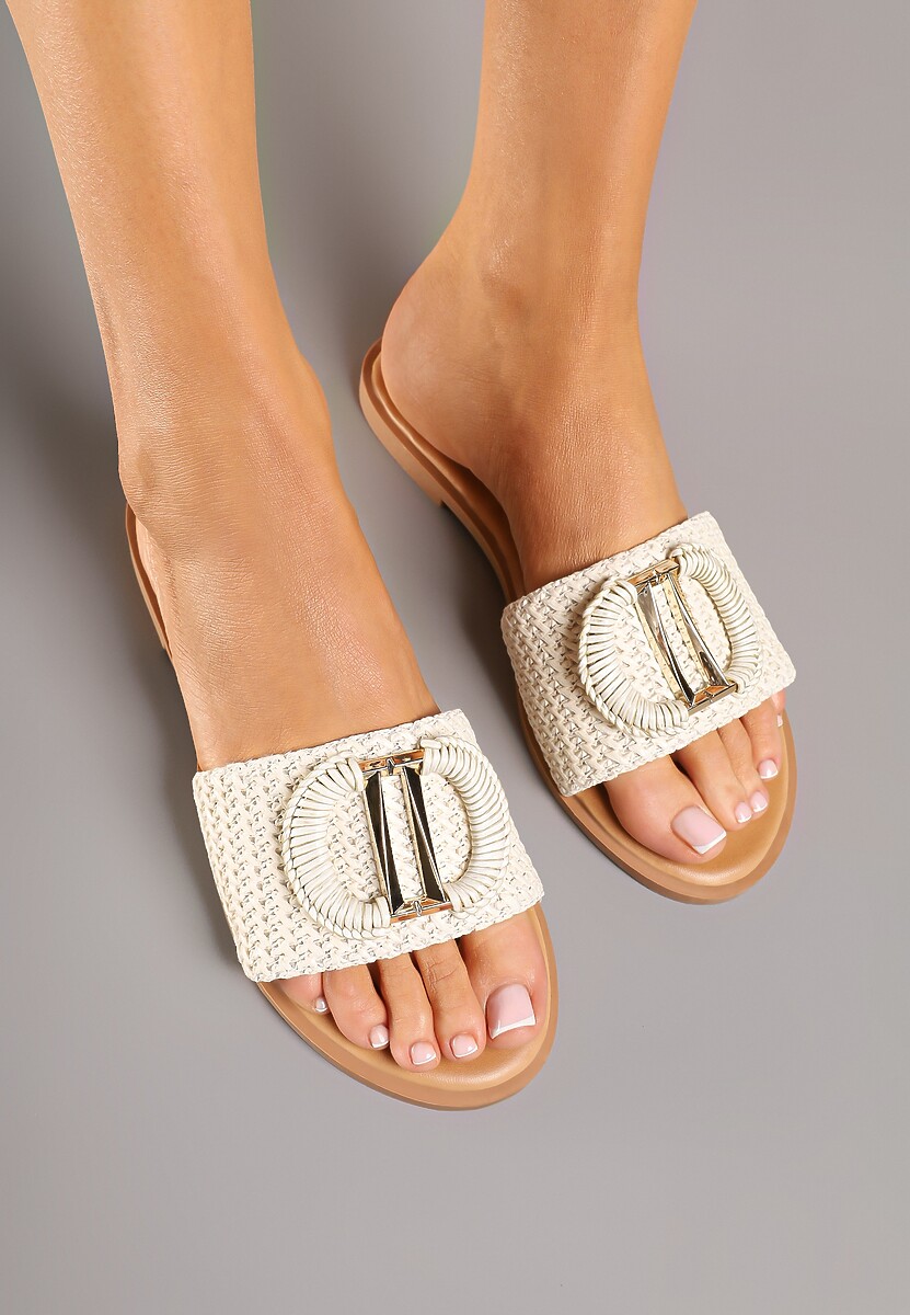 Czarne Klapki Vices Ozdobione Metaliczną Aplikacją Ardisel