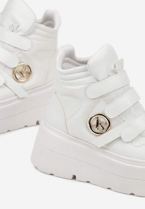 Białe Botki Sneakersy Vices na Platformie w Stylu Y2K Gelira