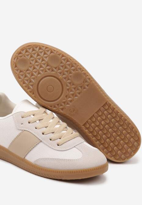 Beżowe Sneakersy Tenisówki w Kultowym Stylu Neolithaen