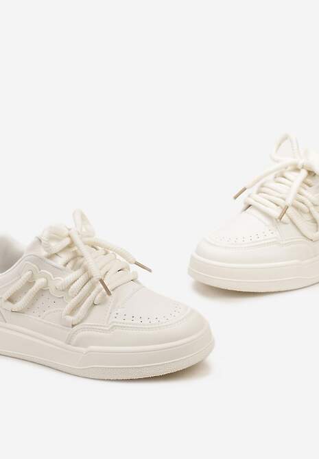 Beżowe Sneakersy Sylvena