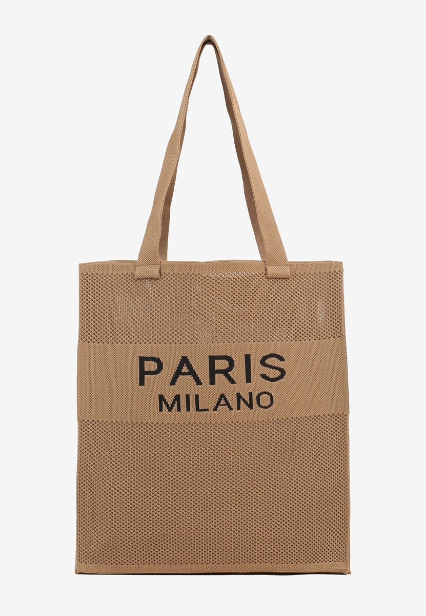 Czarna Torebka Typu Shopper Zdobiona Tłoczeniami Salicella