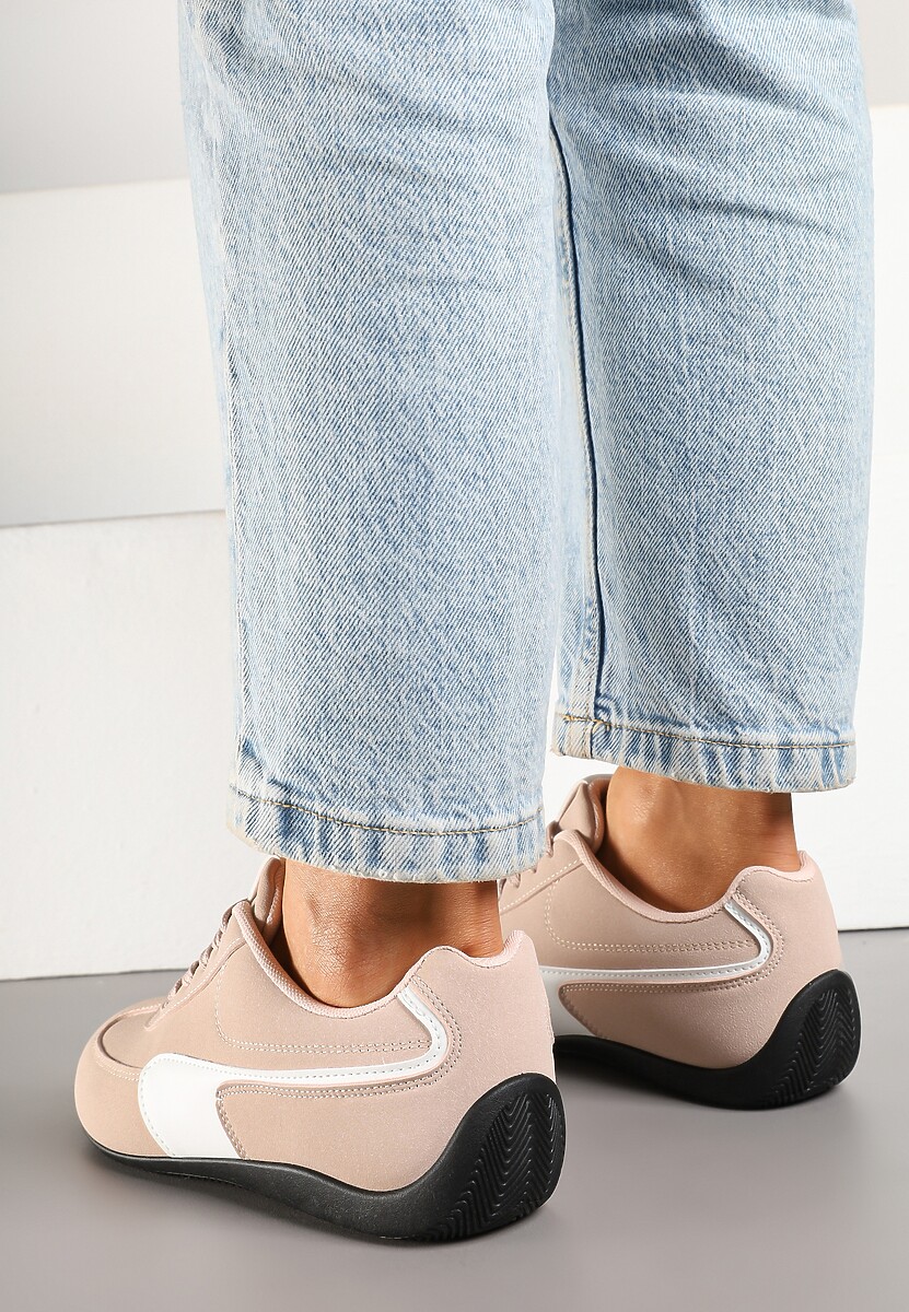 Różowe Sneakersy Typu Klasyczne Tenisówki Zelritia