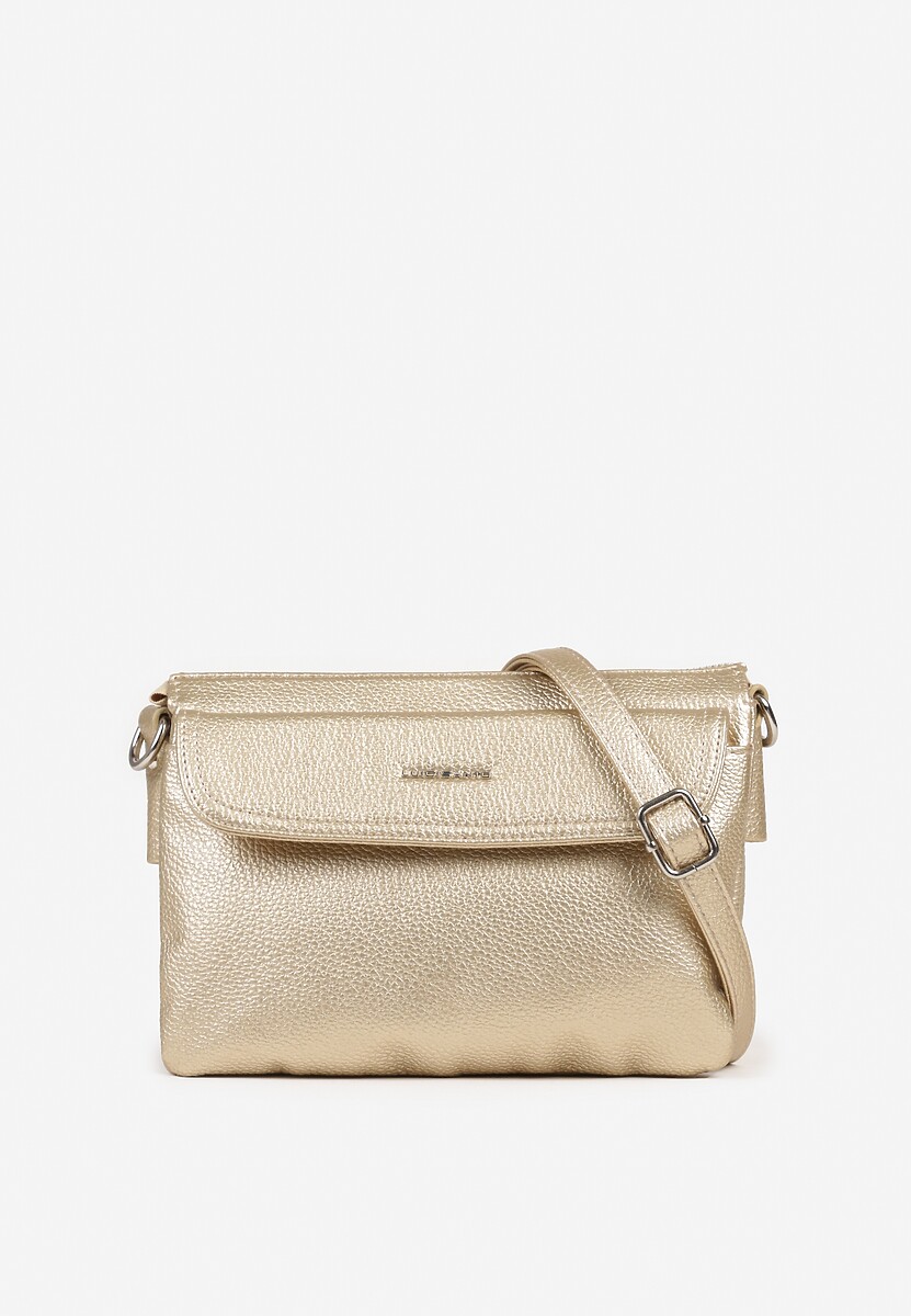 Złota Torebka Typu Listonoszka w Klasycznym Stylu Izamara