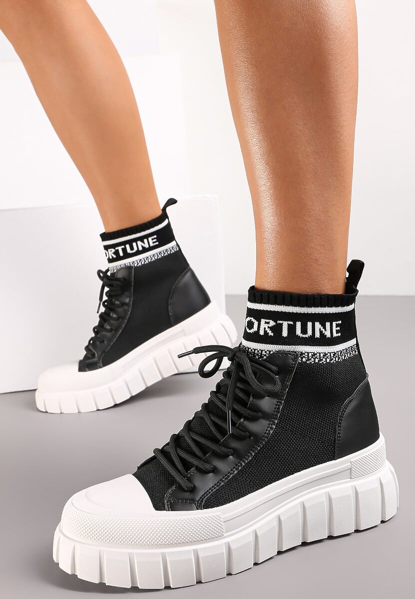 Czarne Sneakersy Khlorolea