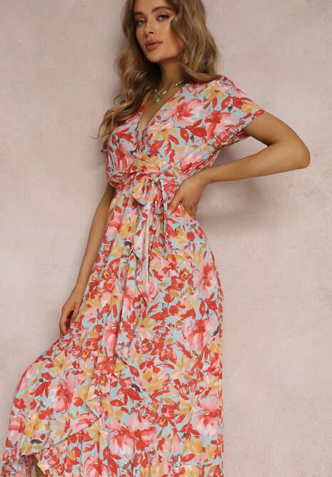 Czerwono-Niebieska Sukienka Nolwyn