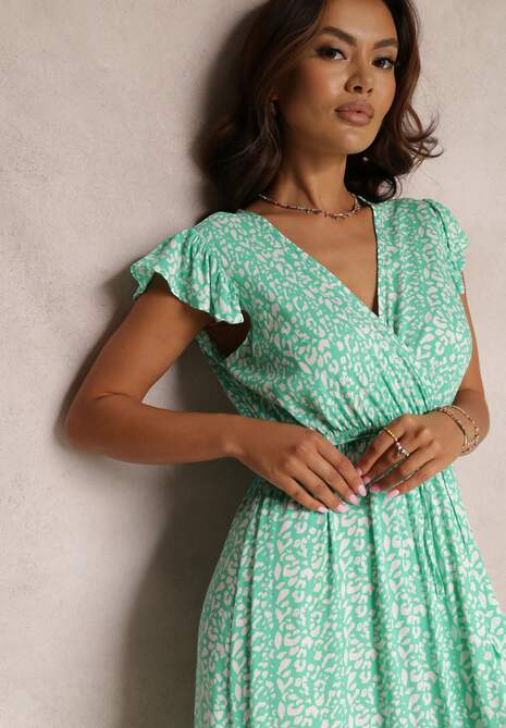 Zielona Sukienka z Wiskozy Appamene