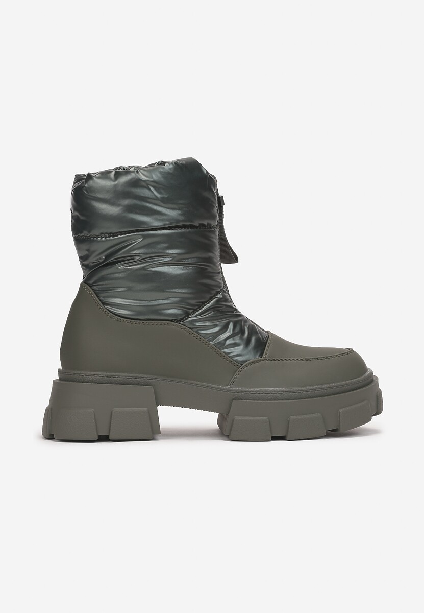 Zielone Śniegowce na Grubej Podeszwie Besi