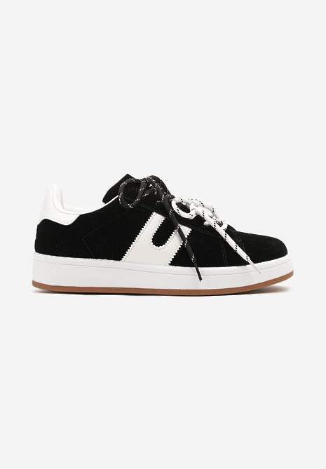 Czarne Sneakersy Ozdobione Geometrycznym Motywem Telindrela